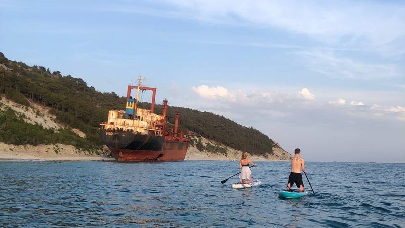 Sup-прогулка к затонувшему сухогрузу РИО с шикарным закатом — фото 1